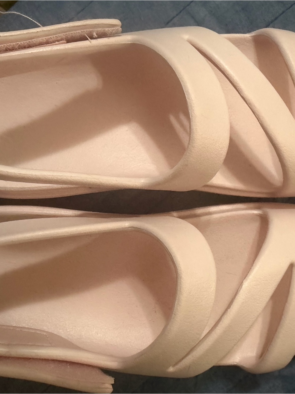 FIRELY Women’s Nude Pink Ballet Flats with Cross Straps. NWOT